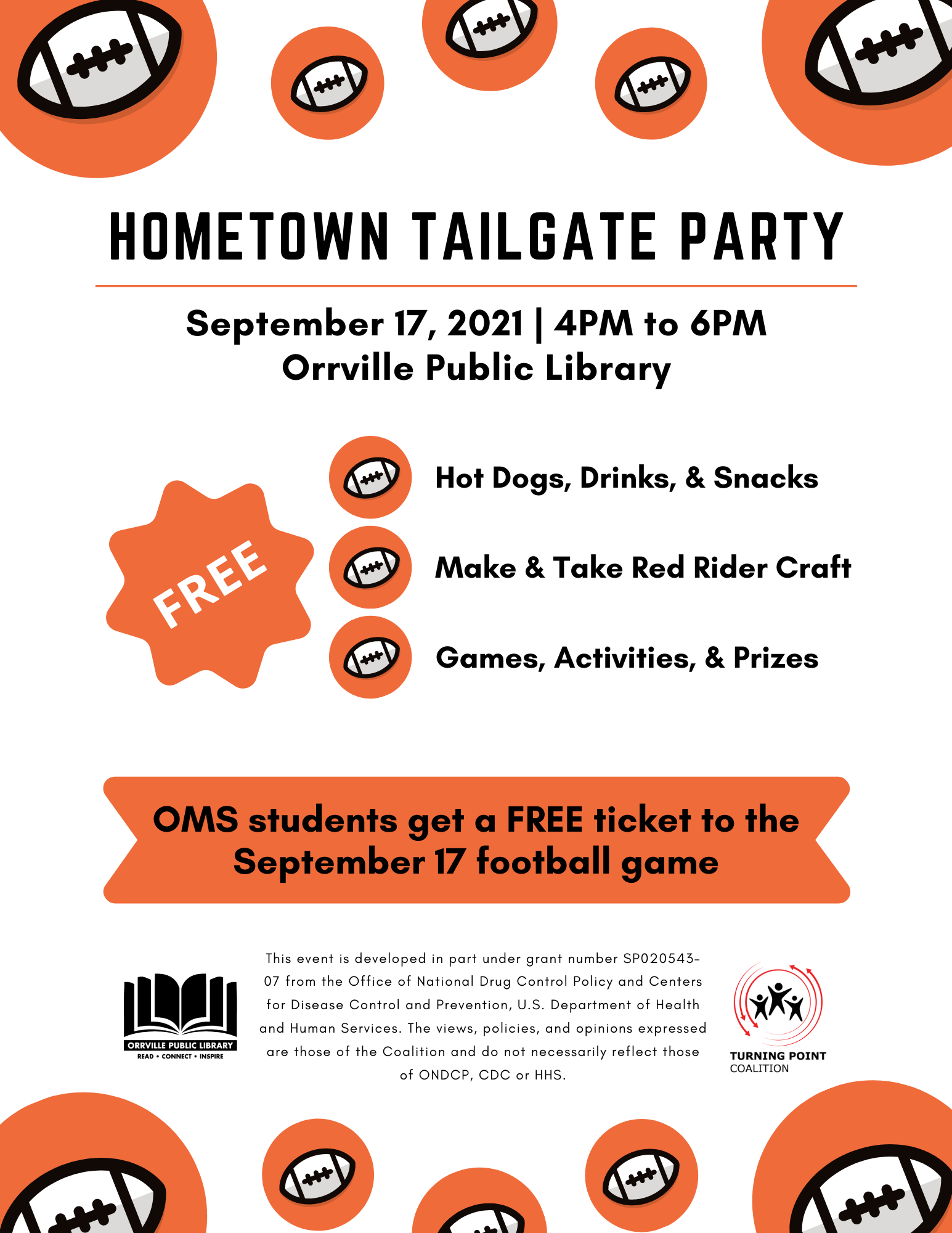 Hometown Tailgate Party Flyer 2021