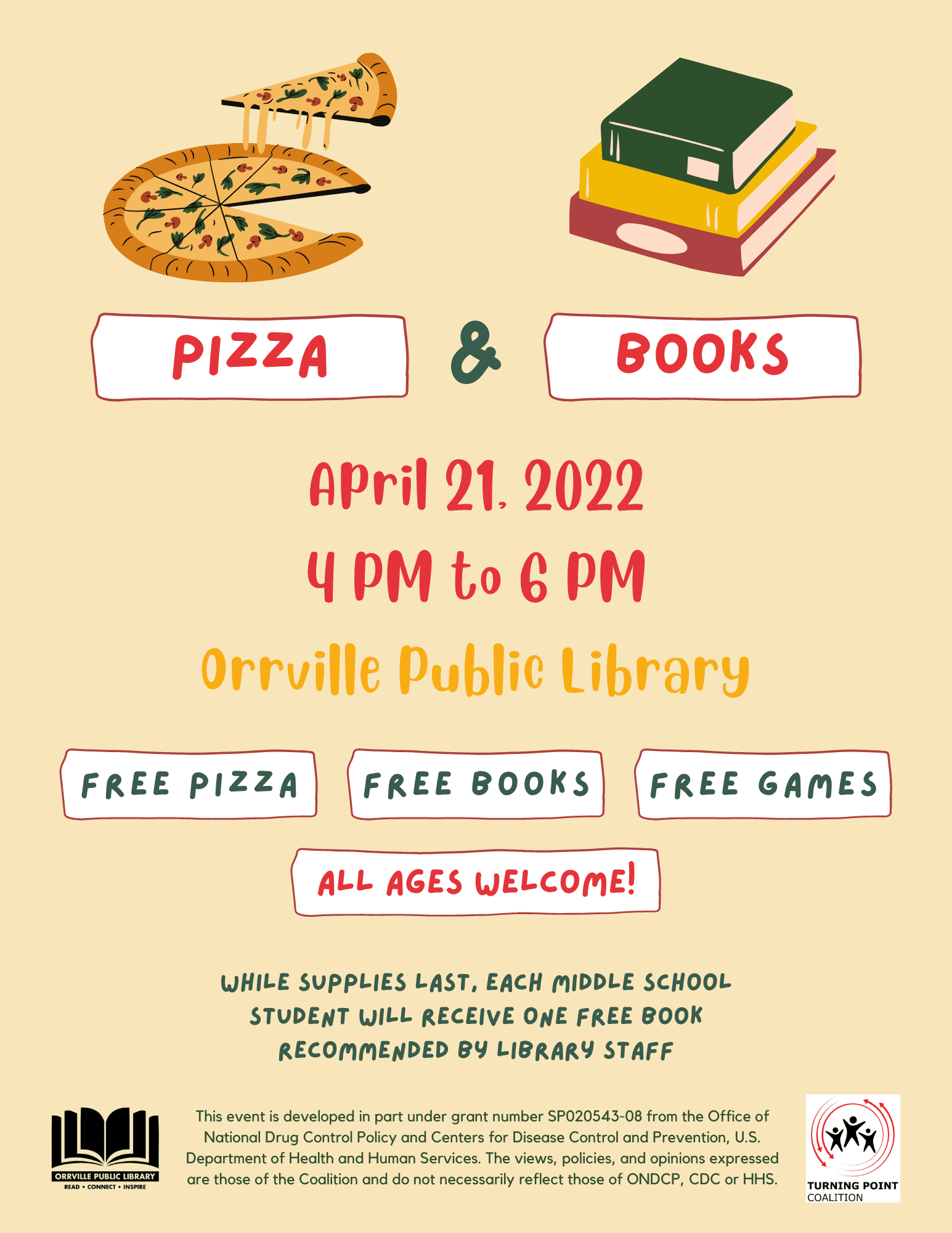 Pizza & Books 2022 Flyer